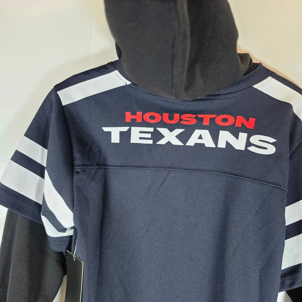 NFL Ultra Game Houston Texans Youth Hoodie Jersey Shirt Navy Size M 10-12 NWT